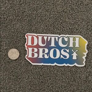 Dutch Bros Coffee Rainbow Gradient Sticker Collectible